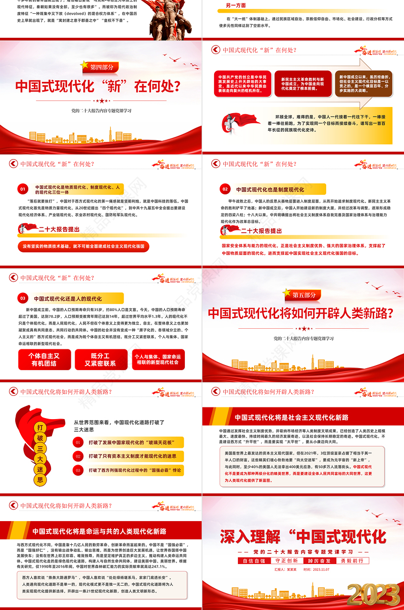 中国式现代化内涵PPT优质实用新思想新理论之中国式现代化的理论体系学习课件