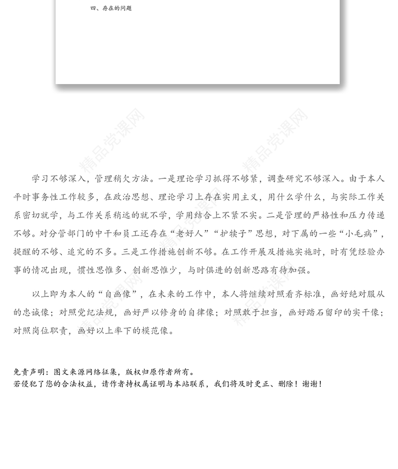 公文材料：领导班子成员政治画像报告