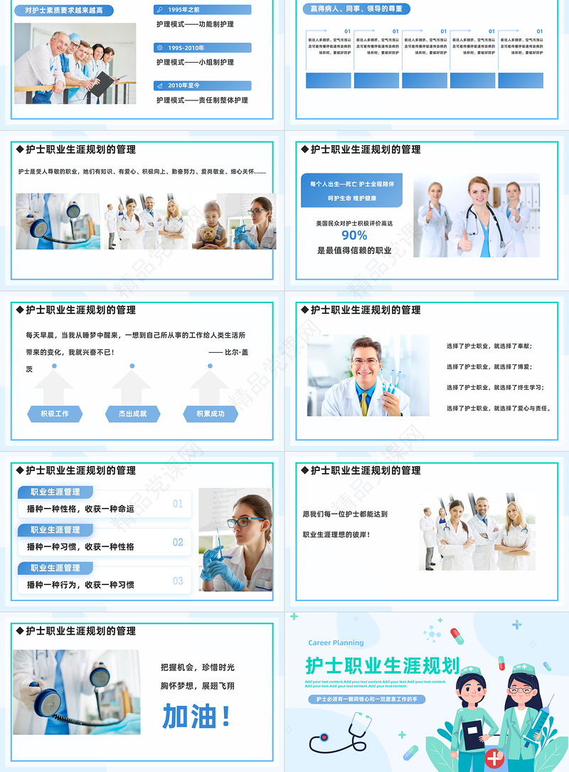 2024护士职业生涯规划PPT简约风医院护士职业生涯规划专题课件下载