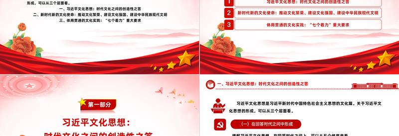 红色党政风关于习近平文化思想科学回答新时代文化之问PPT课件
