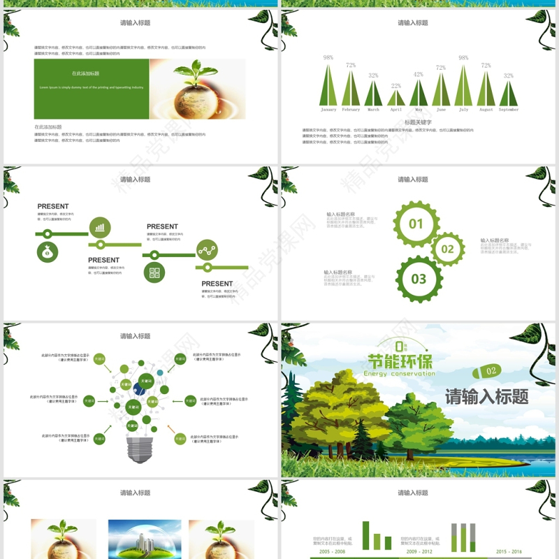 绿色节能减排宣传周PPT模板
