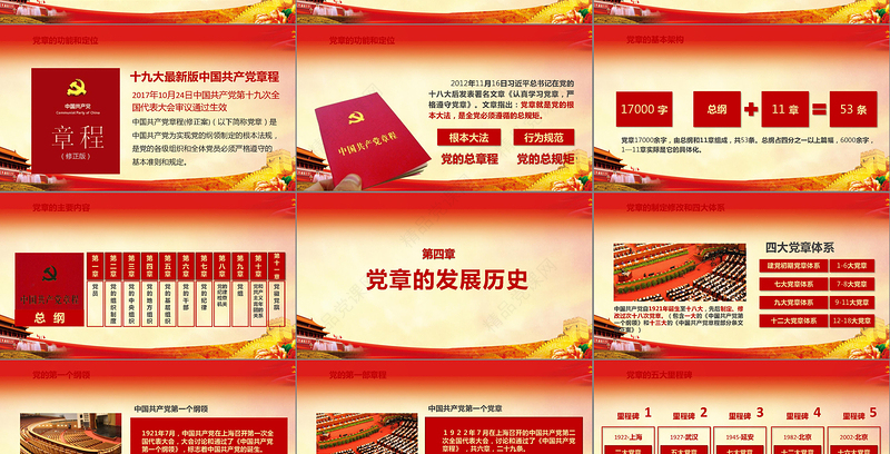 详细解读学习党的章程十九大新党章PPT