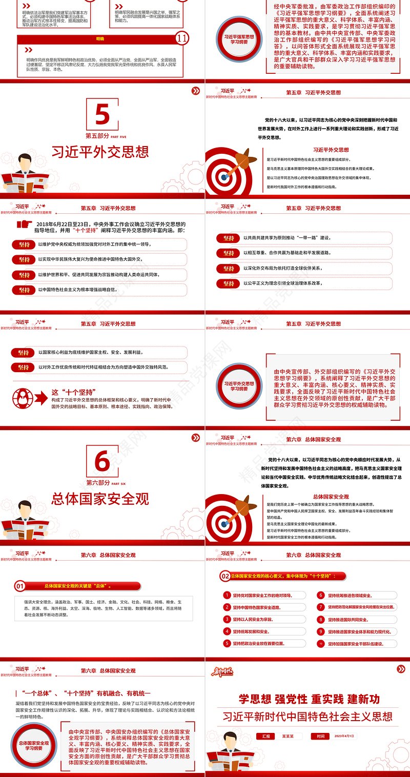 习近平新时代中国特色社会主义思想PPT优质简约学思想强党性重实践建新功党内主题教育党课课件