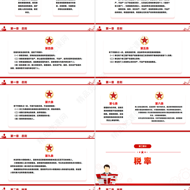 《增值税法》全文PPT简洁大气法律法规课件模板