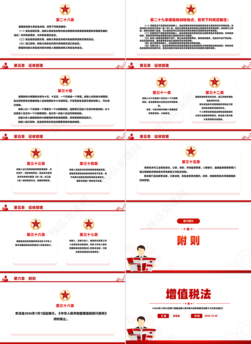 《增值税法》全文PPT简洁大气法律法规课件模板