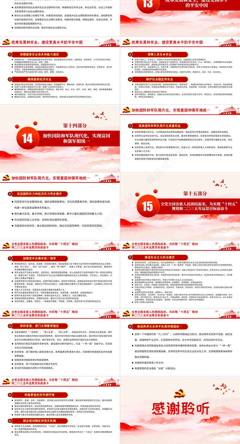 中共中央关于制定国民经济和发展第十四个五年规划和二〇三五年远景目标的建议PPT模板