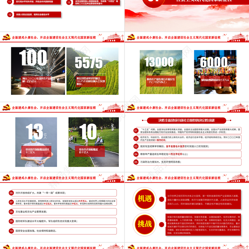 中共中央关于制定国民经济和发展第十四个五年规划和二〇三五年远景目标的建议PPT模板