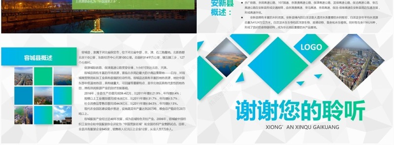 地域党课之河北雄安新区介绍PPT模板概况规划地图