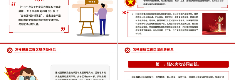 精美大气怎样理解完善区域创新体系PPT《建议》问答学习课件