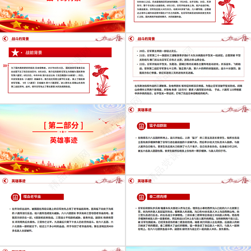 纪念抗日战争胜利80周年之平型关大捷PPT课件下载