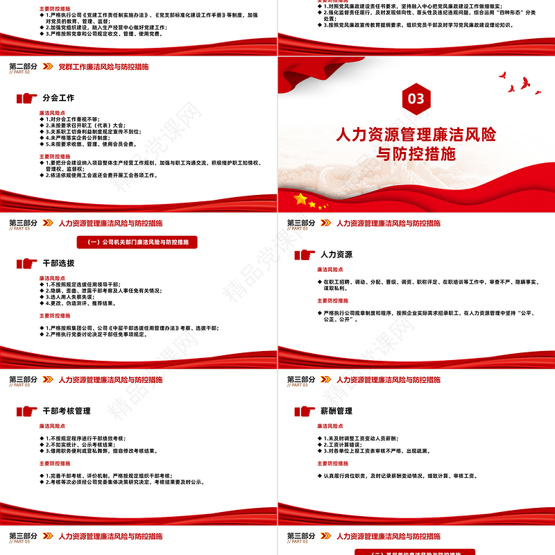 强化廉洁风险防控助推清廉国企建设PPT精美简洁213个廉洁风险点及防控措施宣传课件