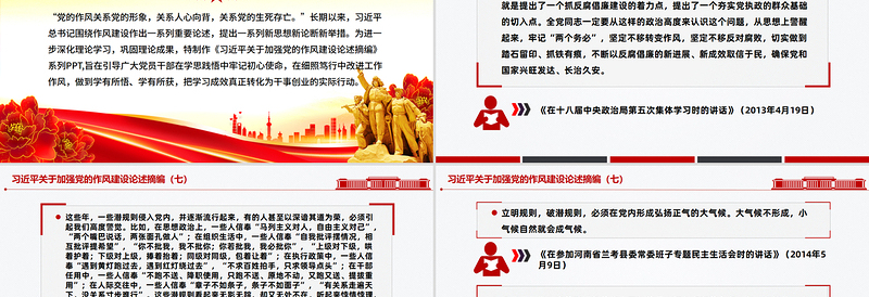 党政风习近平关于加强党的作风建设论述摘编（七）PPT党课下载