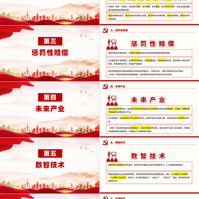 大气创意风关于《决定》名词解释PPT党课课件