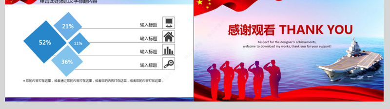 军队改革部队教育军事国防PPT模板