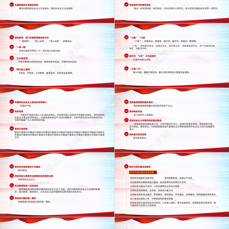 党员学习手册PPT党员基层党组织党务党建知识学习党课模板1