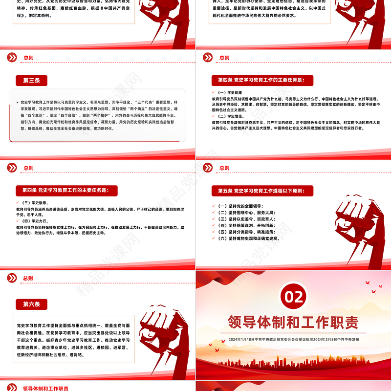 优质党政风《党史学习教育工作条例》PPT