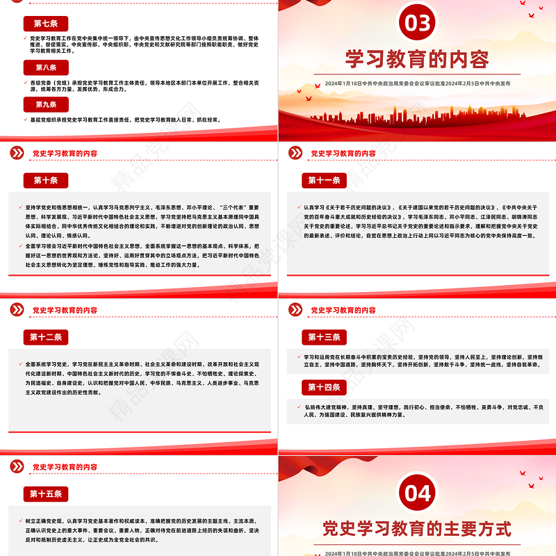 优质党政风《党史学习教育工作条例》PPT