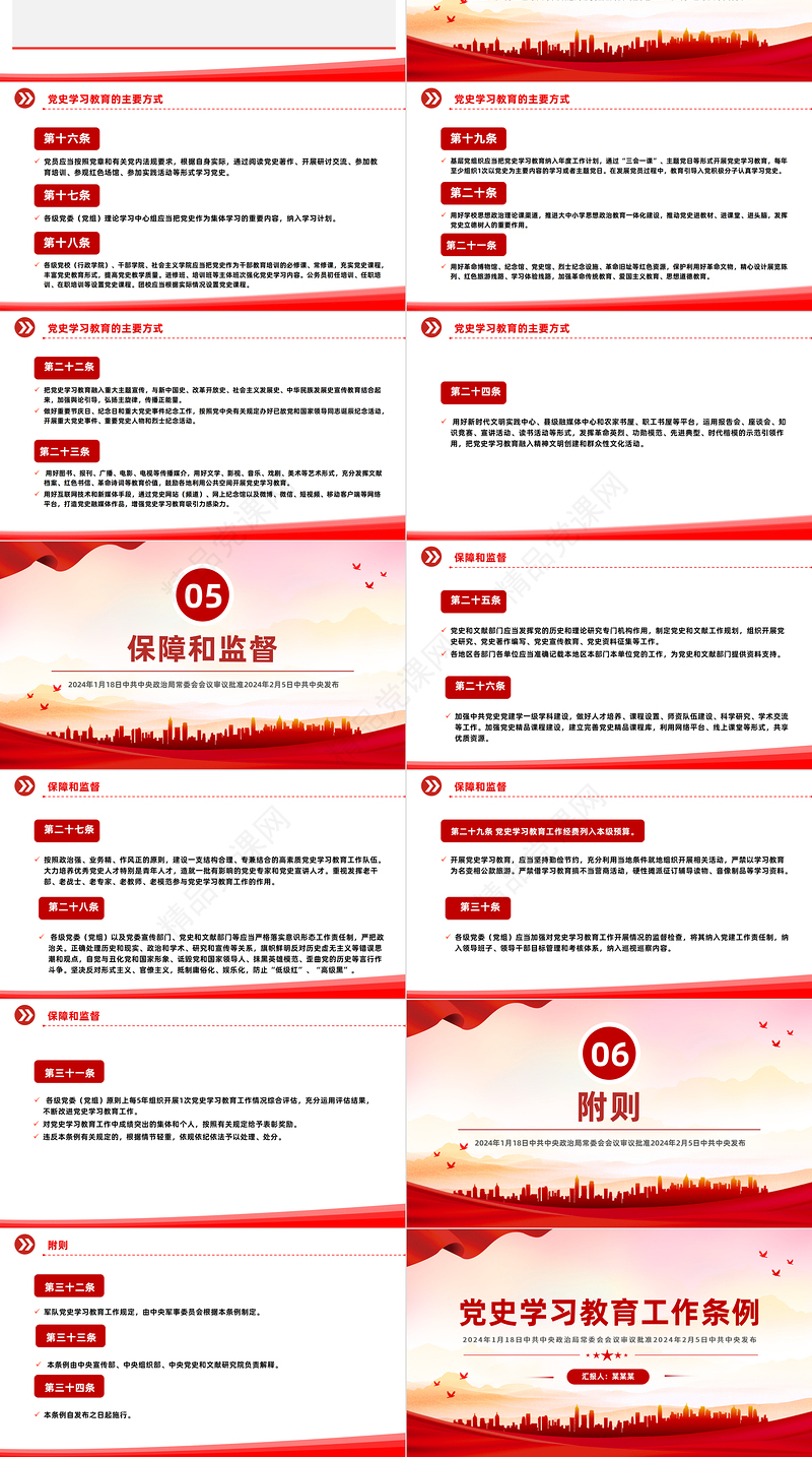 优质党政风《党史学习教育工作条例》PPT