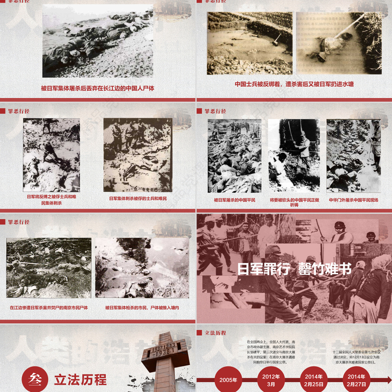 原创国家公祭日爱国教育主题班会党课PPT-版权可商用