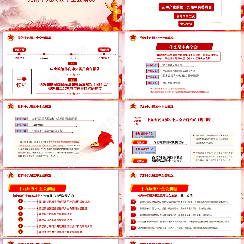 学习解读十九届五中全会PPT模板