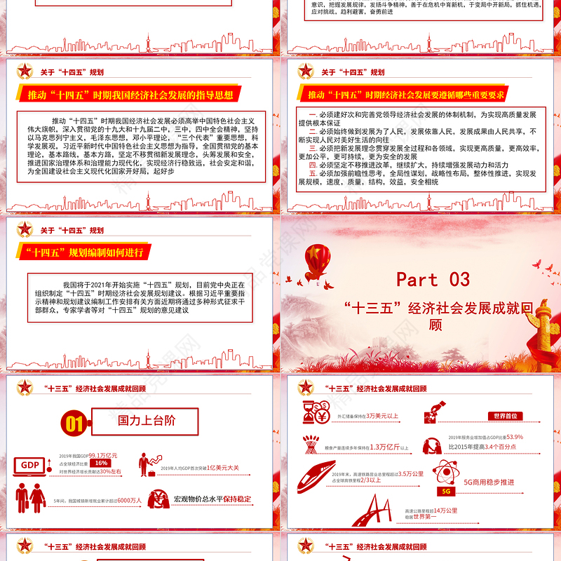 学习解读十九届五中全会PPT模板