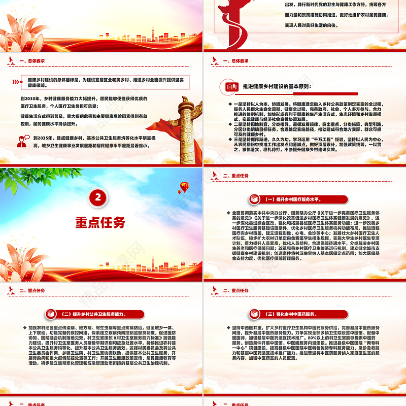 2024《关于推进健康乡村建设的指导意见》PPT下载