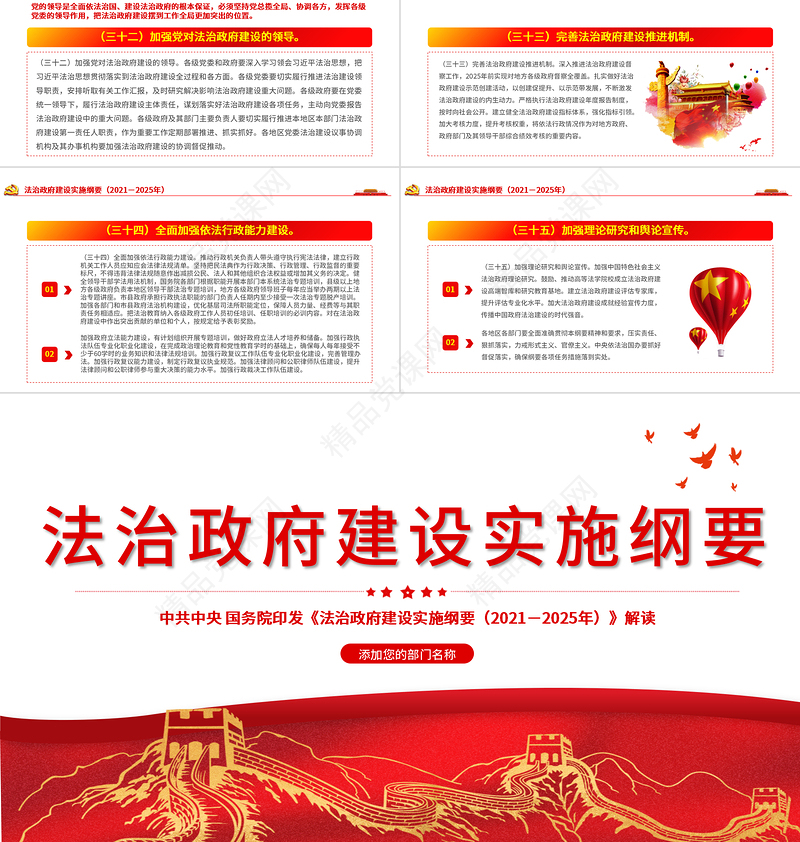 -2025年法治政府建设实施纲要PPT解读实施纲要专题党课课件下载