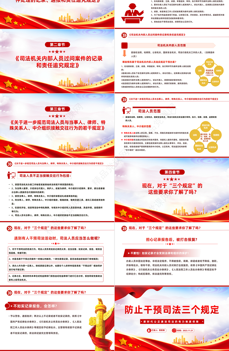 解读防止干预司法三个规定PPT优质党政风“三个规定”集中宣传月课件
