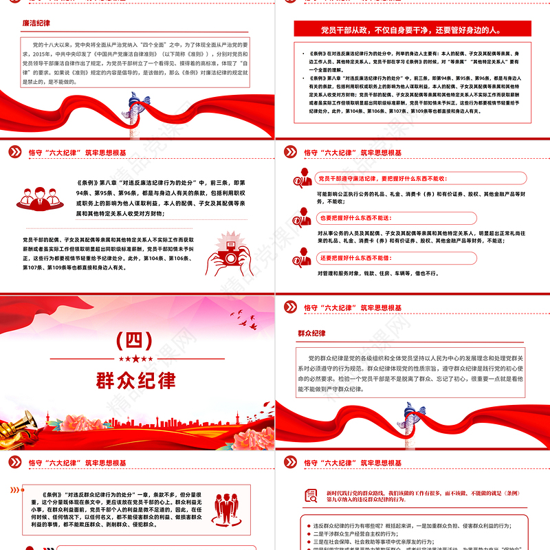 2024恪守六大纪律筑牢思想根基PPT党政风扎实开展党纪学习教育课件