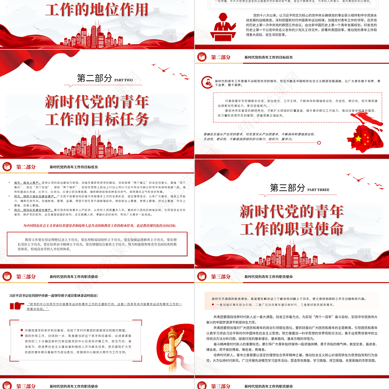 2024做好新时代党的青年工作的根本遵循PPT大气精美党员干部学习教育专题党课