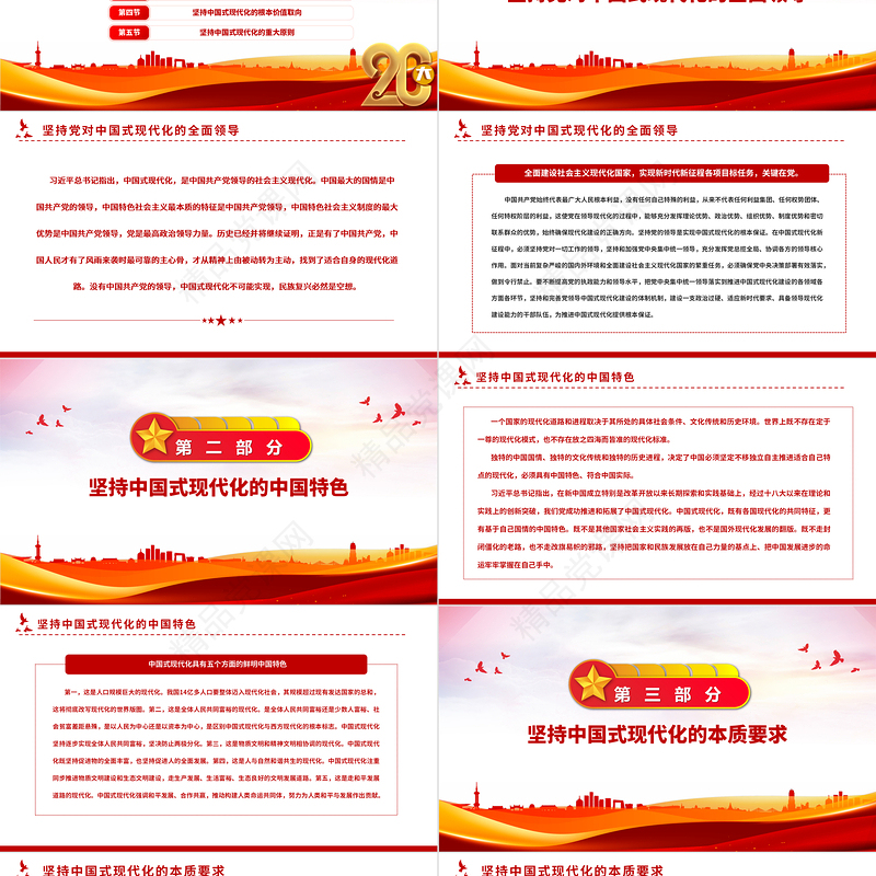 中国式现代化理论的新飞跃PPT党政风学习党的20大精神党员干部辅导微党课课件