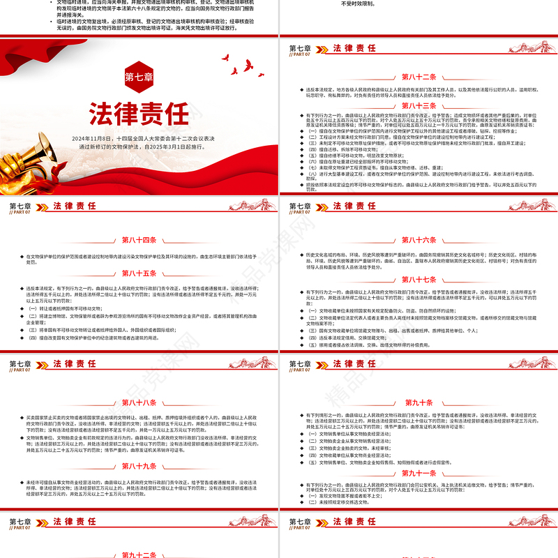 精美大气2025新修订《中华人民共和国文物保护法》PPT课件