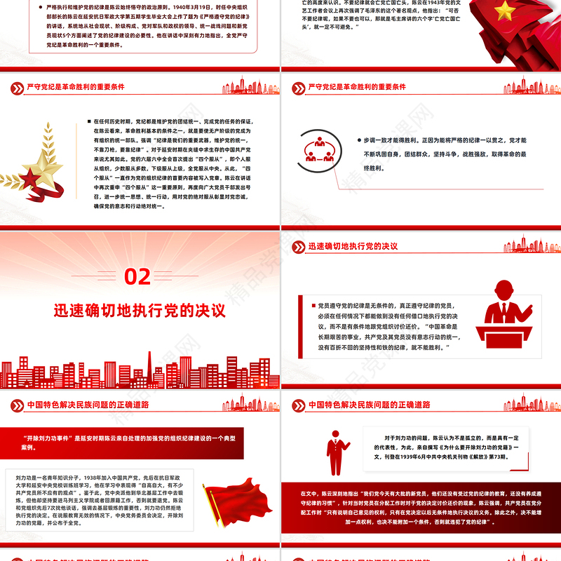 重温陈云关于党的纪律建设的重要论述铁律筑基严纪兴党PPT课件