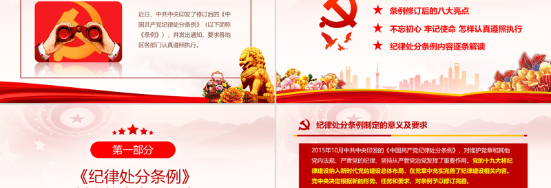 原创精讲新版中国共产党纪律处分条例党课PPT-版权可商用