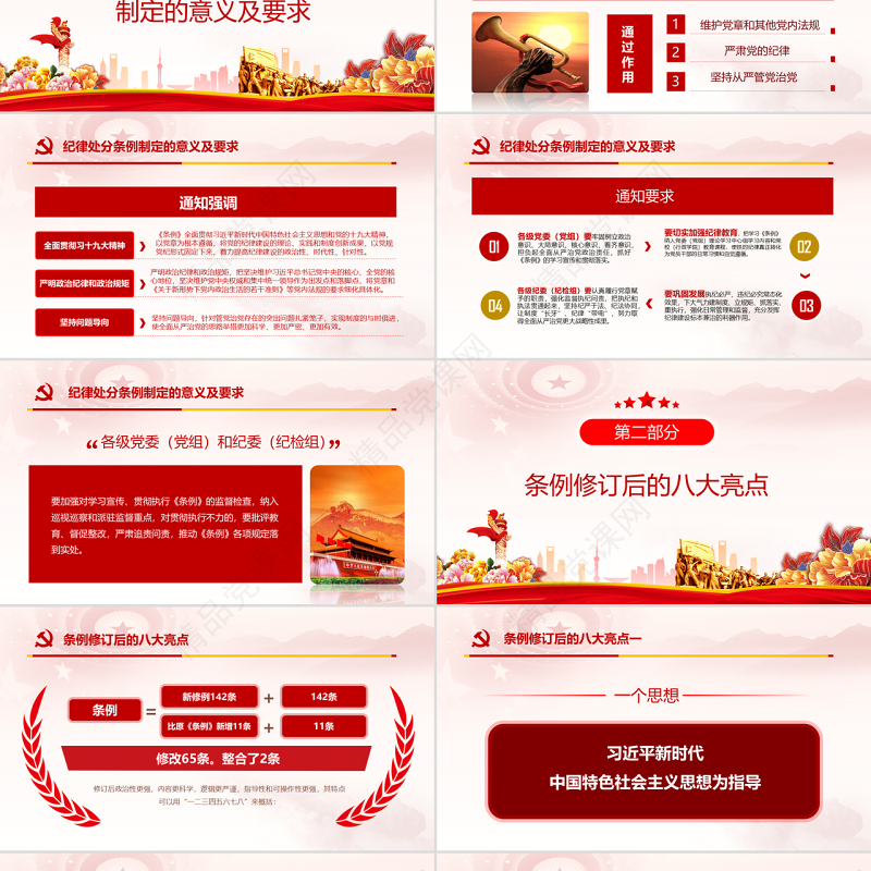 原创精讲新版中国共产党纪律处分条例党课PPT-版权可商用