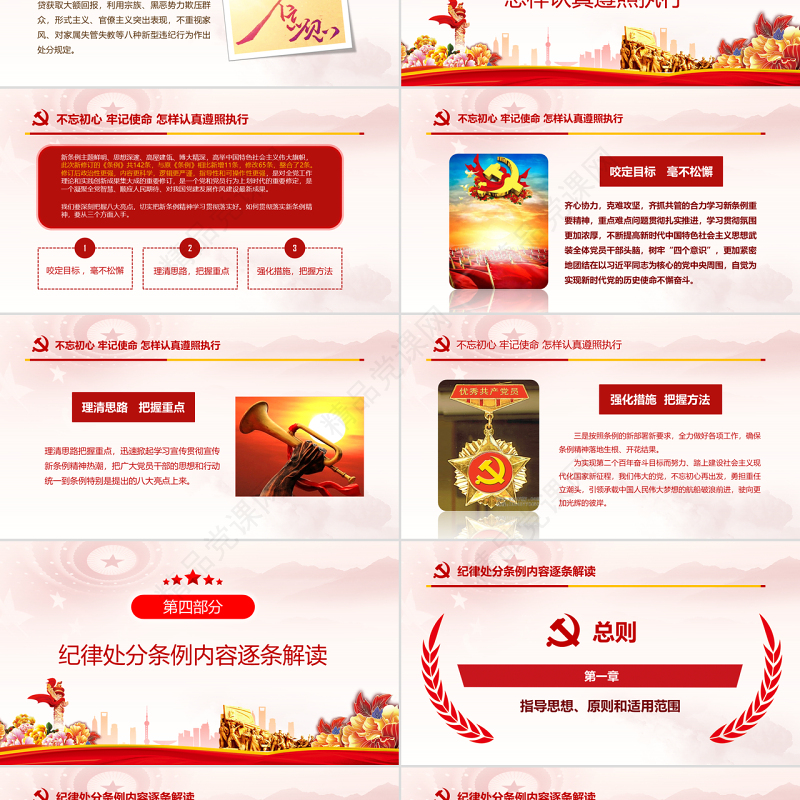 原创精讲新版中国共产党纪律处分条例党课PPT-版权可商用