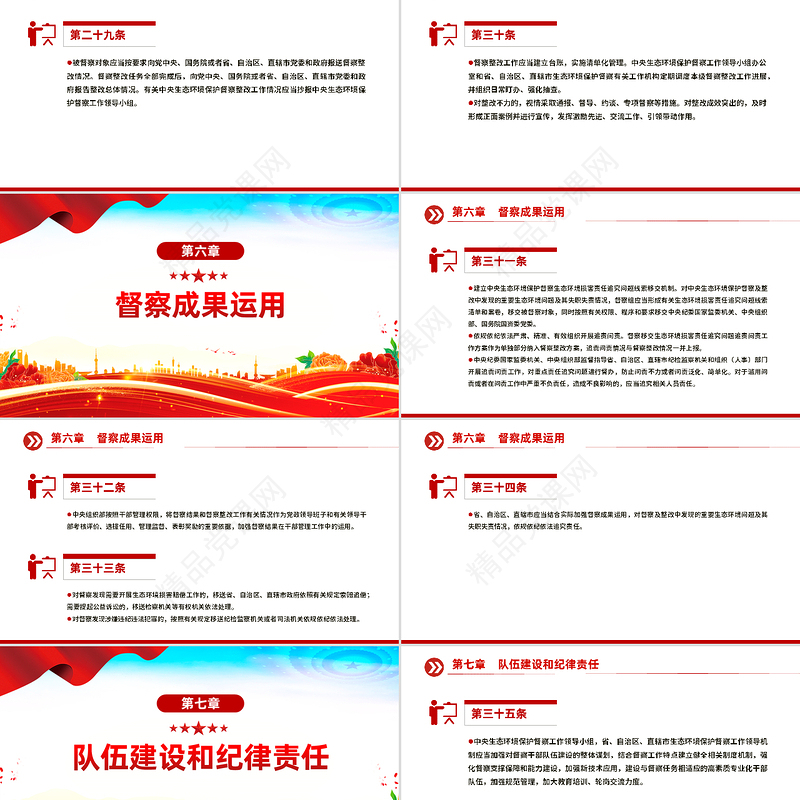 大气精美《生态环境保护督察工作条例》PPT课件