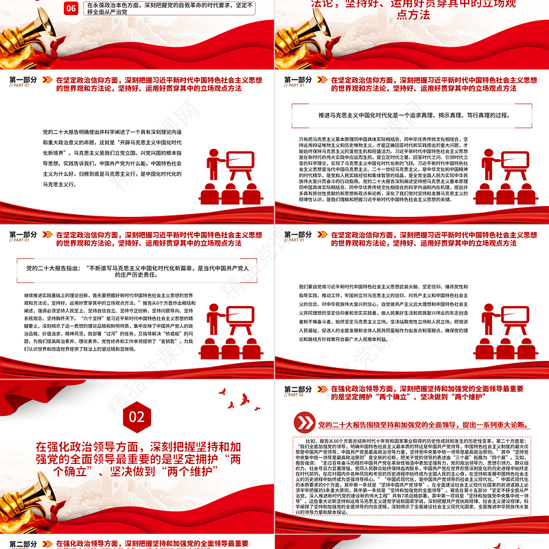 从政治维度把握党的二十大精神核心要义PPT优质党政风学习宣传贯彻党的二十大精神专题党课党建课件