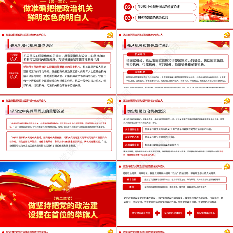 强化政治机关意识走好第一方阵全面从严治党党员干部培训党课PPT