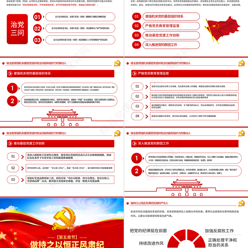 强化政治机关意识走好第一方阵全面从严治党党员干部培训党课PPT