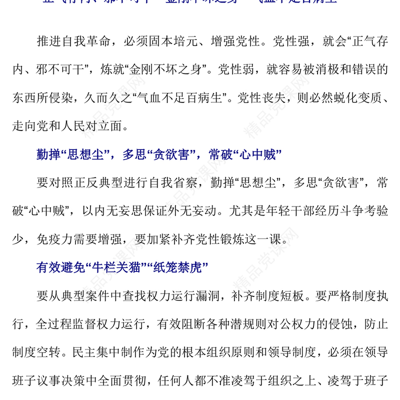 红色精美推进党的自我革命PPT总书记重要文章学习课件(讲稿)