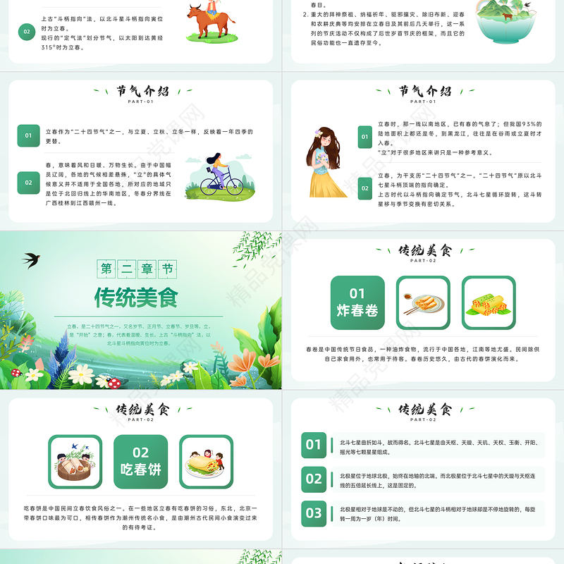 2024立春节气PPT唯美清新一年之计在于春节气介绍模板课件