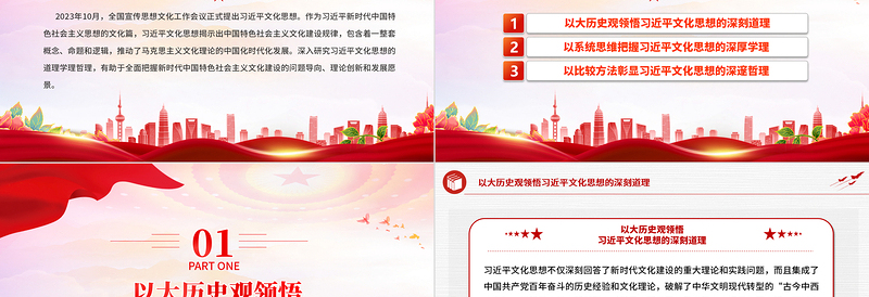 阐释习近平文化思想的道理学理哲理PPT党政风认真学习近平文化思想课件