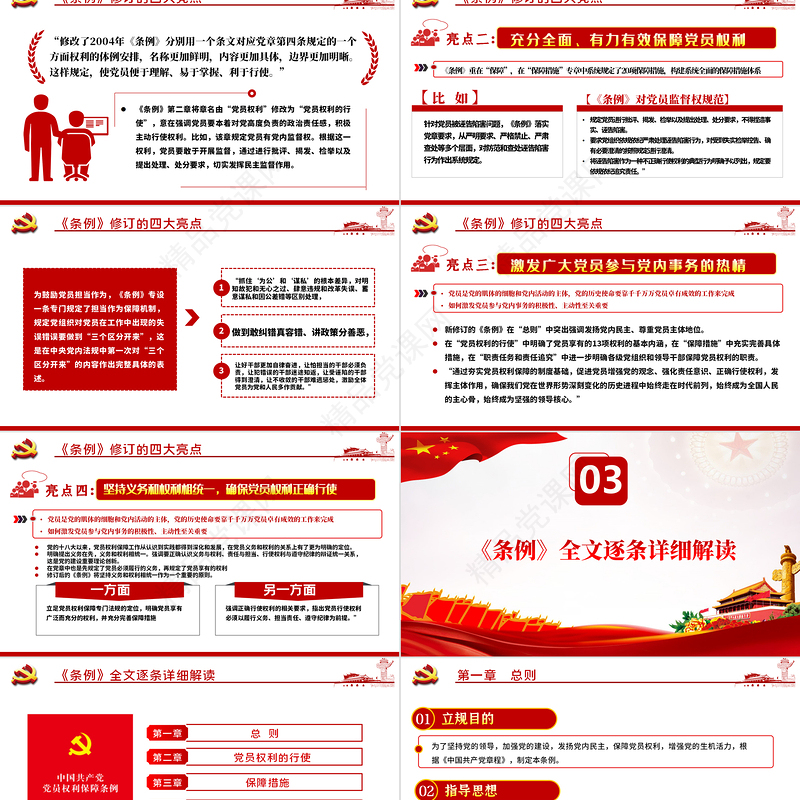 中共中央印发《中国共产党党员权利保障条例》PPT目标含文档