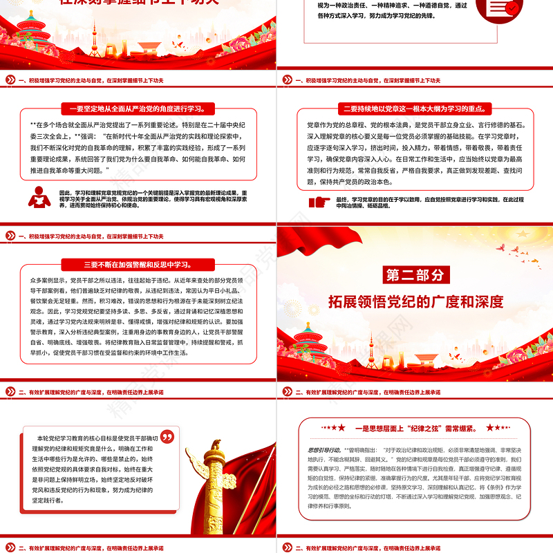 2024铸就忠诚先学后悟深思熟虑践行党纪主题党课PPT课件