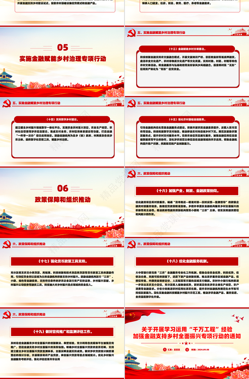 2024学习运用“千万工程”经验加强金融支持乡村全面振兴PPT下载