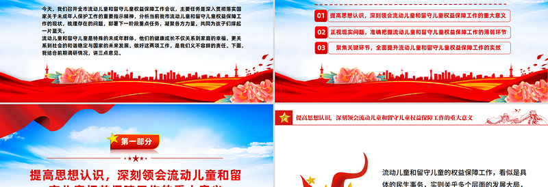 2025流动儿童和留守儿童权益保障工作会议讲话PPT模板