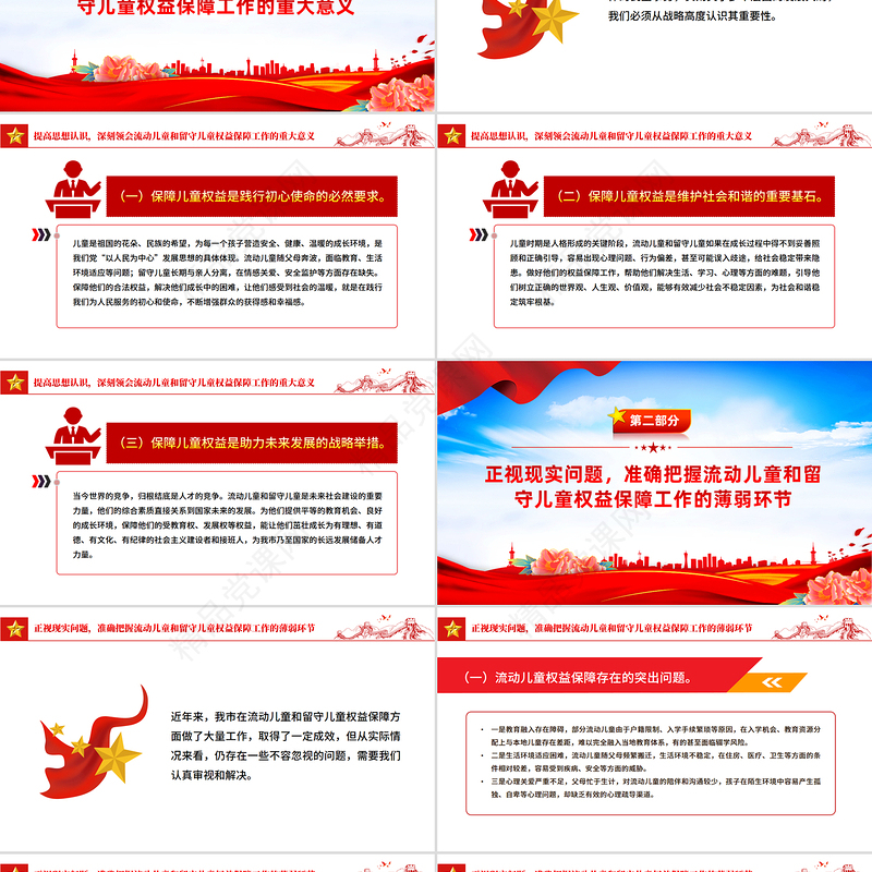 2025流动儿童和留守儿童权益保障工作会议讲话PPT模板