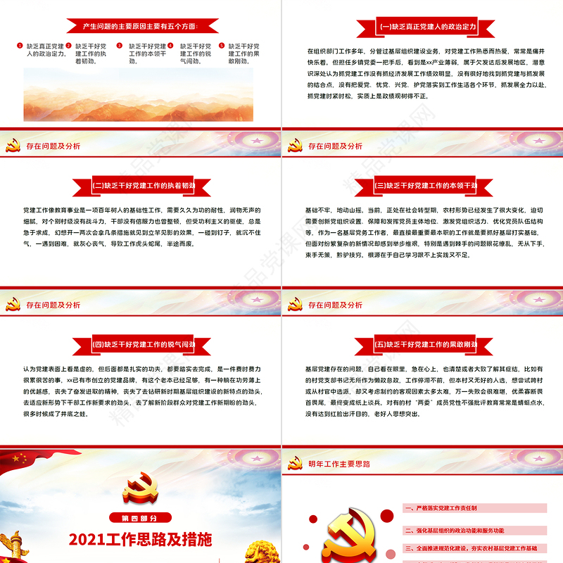 基层党委党支部党建工作述职PPT党政风基层党组织党支部书记党员干部党建工作述职报告专题党课课件