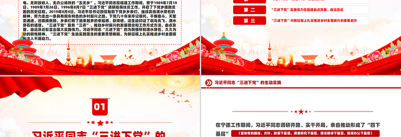 大气精美三进下党的生动实践和重要启示PPT党课课件